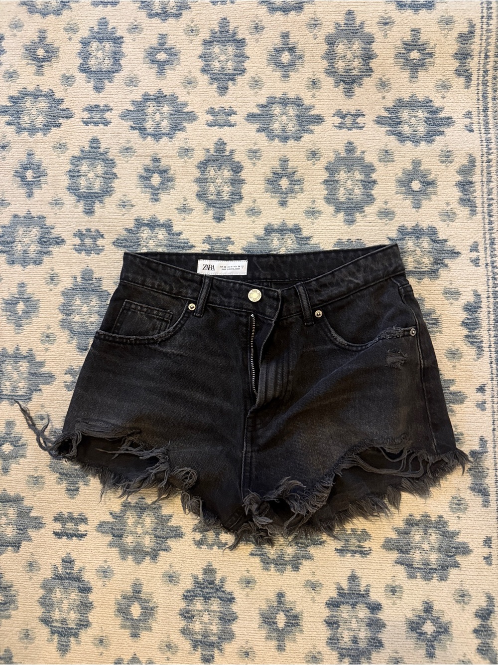 ZARA Black Denim Shorts